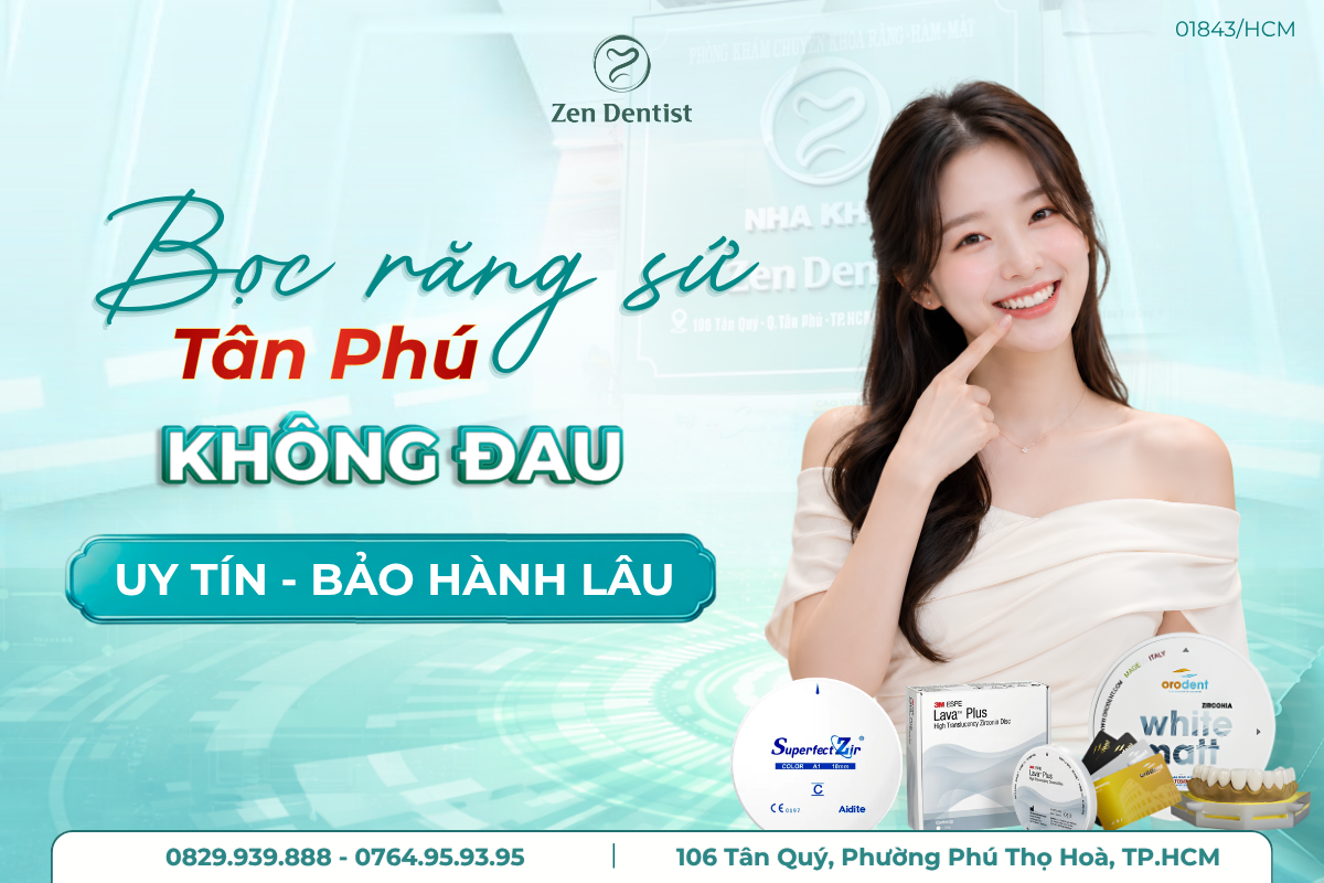 bọc răng sứ Tân Phú không đau