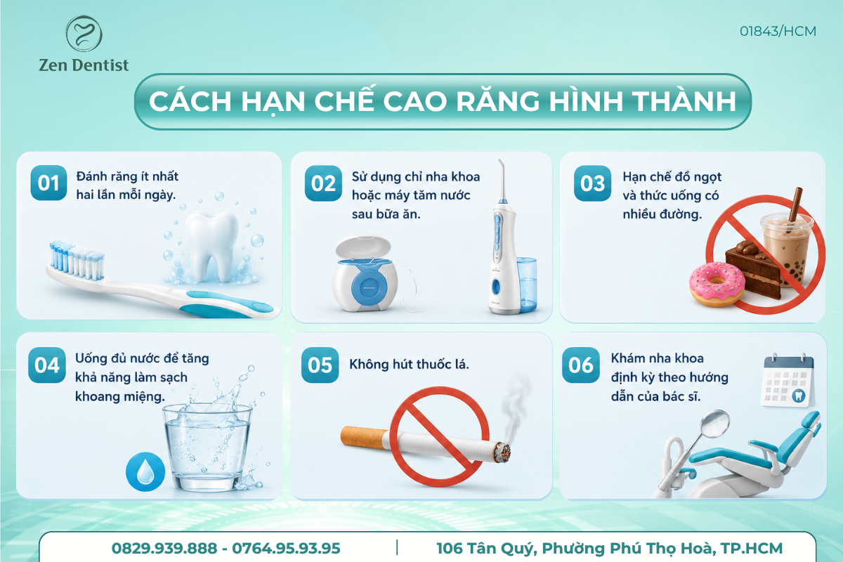 Cách giúp hạn chế việc cao răng hình thành