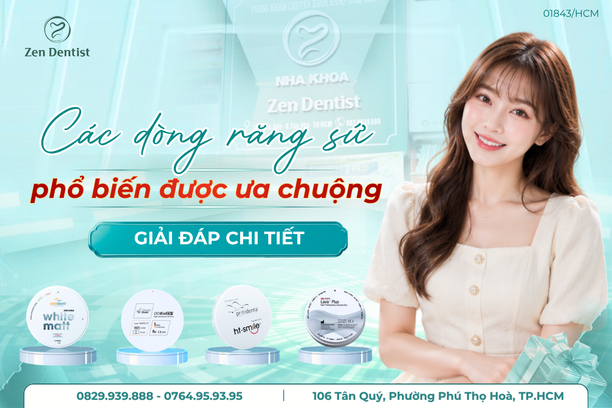 các dòng răng sứ phổ biến