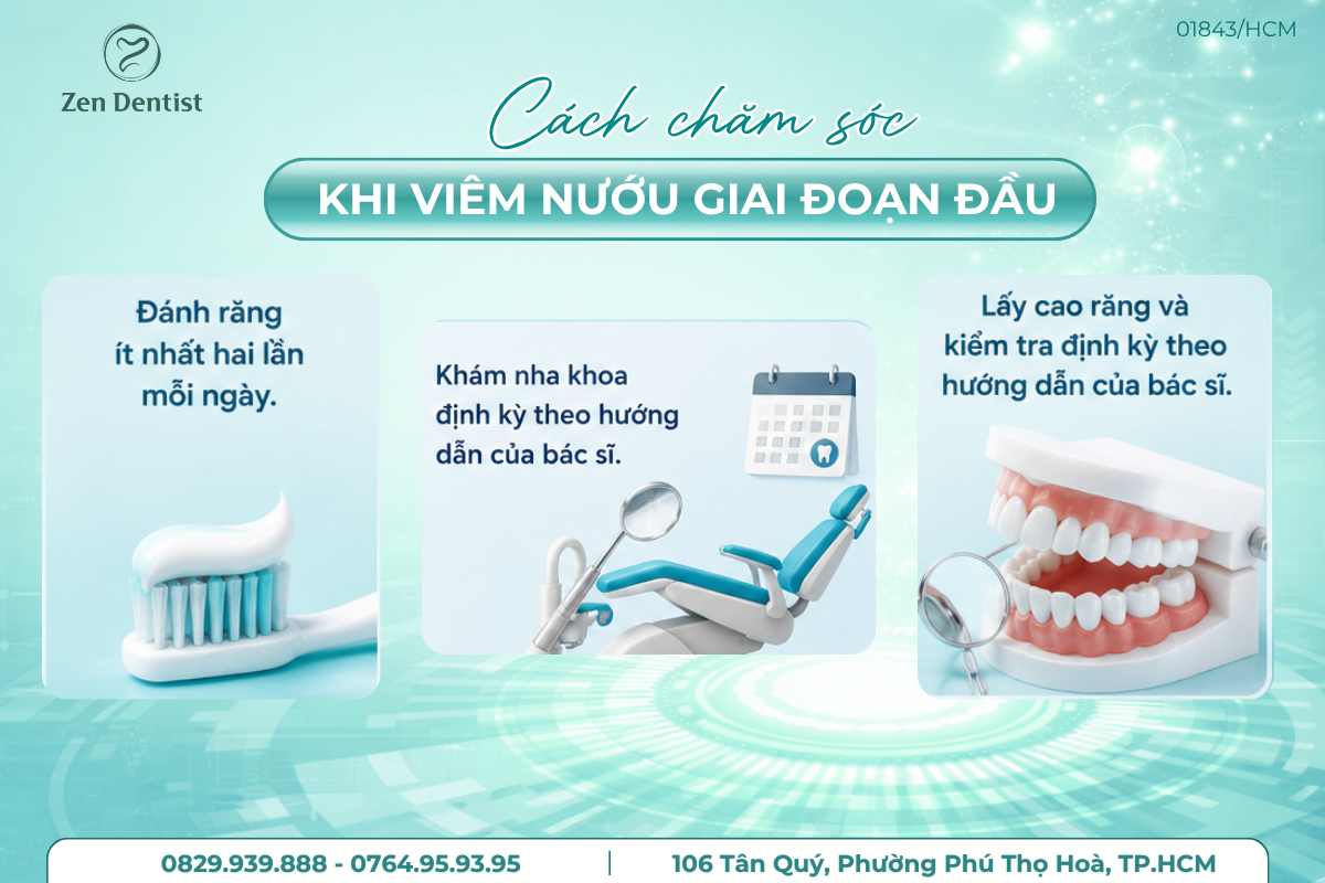 Cách chăm sóc khi viêm nướu giai đoạn đầu