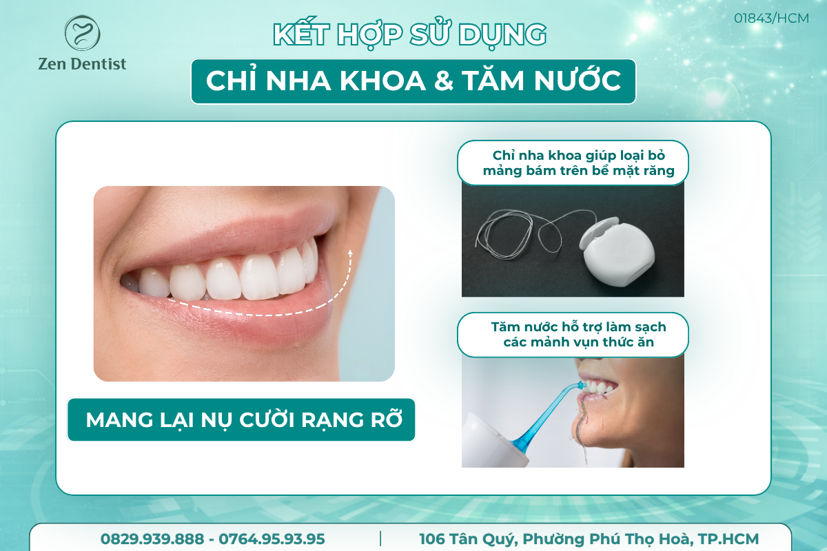 Kết hợp giúp tăng hiệu quả làm sạch kẽ răng