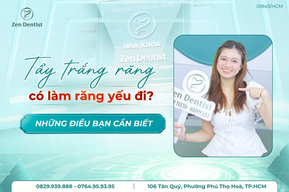 tẩy trắng răng có làm răng yếu đi